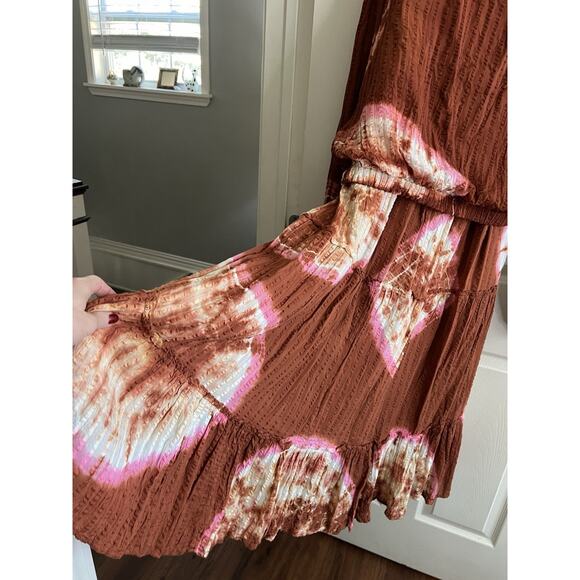 THE ODELLS ANTHROPOLOGIE Tie Dye Serena Top Lidia Maxi Skirt 2 Piece Set Sz XL - Picture 3 of 15